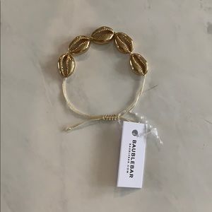 NWT Bauble bar GOLD sea shell bracelet